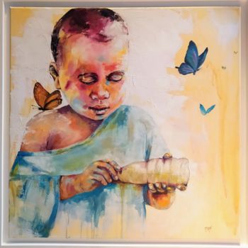"L'effet papillon" başlıklı Tablo Marie Granger (Mahé) tarafından, Orijinal sanat, Petrol