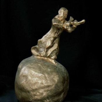 Skulptur mit dem Titel "MELODIE GRINCANTE" von Venner Fanch, Original-Kunstwerk, Metalle