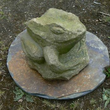 Sculpture titled "GRENOUILLE GRANIT" by Venner Fanch, Original Artwork, Stone