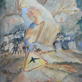 Painting titled "ND des Landes" by Venner Fanch, Original Artwork, Oil