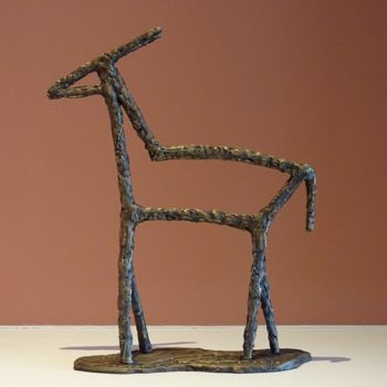 Sculpture titled "Buck 2" by Grant Preston, Original Artwork, Bronze