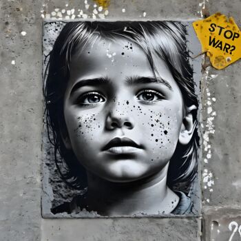 Arte digital titulada "STOP WAR #3" por Graphicnoir, Obra de arte original, Imagen generada por IA