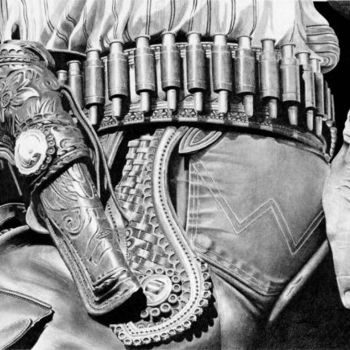 Drawing titled "Holster Detail" by John Bowman, Original Artwork, Other