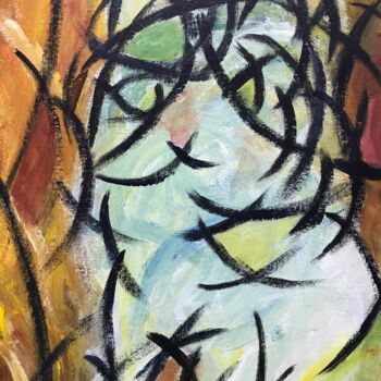 Рисунок под названием "My lovely cat" - Candy Hui, Подлинное произведение искусства