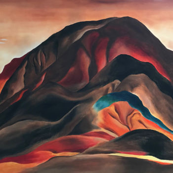 Malerei mit dem Titel "Herbstberge" von Gratiana Joanna, Original-Kunstwerk, Öl