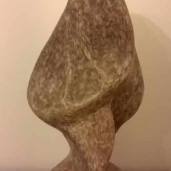 Sculpture intitulée "Crypto - Marbré Bru…" par Grazia Compagnino, Œuvre d'art originale, Argile