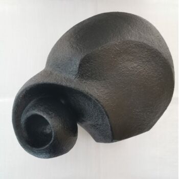 Sculpture intitulée "Spiral Shell - Sea…" par Grazia Compagnino, Œuvre d'art originale, Argile
