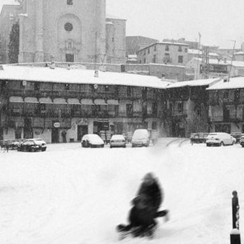 Photography titled "Nieve en la plaza m…" by Antonio Graziano, Original Artwork