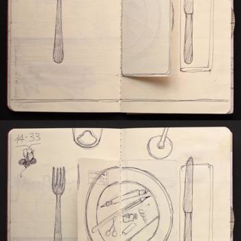 Рисунок под названием "cuaderno / chinchón…" - Antonio Graziano, Подлинное произведение искусства