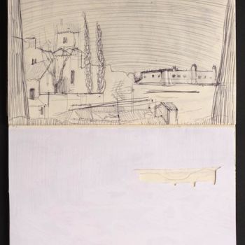 Рисунок под названием "cuaderno / chinchón…" - Antonio Graziano, Подлинное произведение искусства