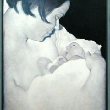 Pittura intitolato "Madre y hijo" da Antonio Graziano, Opera d'arte originale