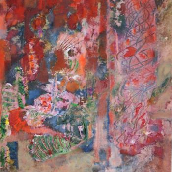 Peinture intitulée "SANS TITRE ROSE, #a…" par Graziellart, Œuvre d'art originale, Acrylique