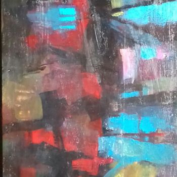 Painting titled "Panoramique coloré" by Salvatore Greco, Original Artwork, Acrylic