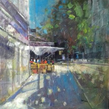 Painting titled "Un petit coin urbain" by Salvatore Greco, Original Artwork, Acrylic