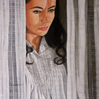 Peinture intitulée "LA ESPERA.jpg" par María Teresa Nicoletti, Œuvre d'art originale, Huile