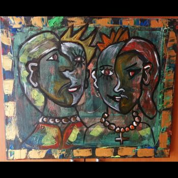 Painting titled "Youth and old age 1…" by Viorel Grecu, Original Artwork, Acrylic