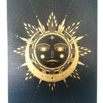 Painting titled "sun" by Greg Brs, Original Artwork, Acrylic