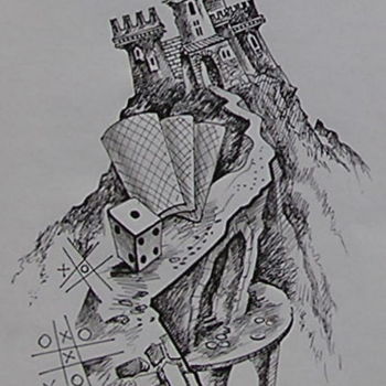 「Math6」というタイトルの描画 Gregory Borinによって, オリジナルのアートワーク