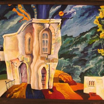 Pintura titulada "House of hermit" por Gregory Borin, Obra de arte original