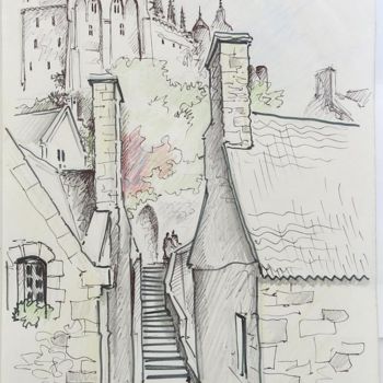 Dessin intitulée "saint-mishel.jpg" par Gregory Borin, Œuvre d'art originale