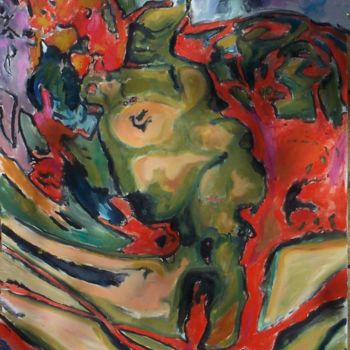 Peinture intitulée "women in the fire o…" par Grégoire Koboyan (Cricorps), Œuvre d'art originale, Huile