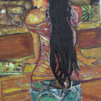 Painting titled "Karima" by Grégoire Koboyan (Cricorps), Original Artwork, Oil