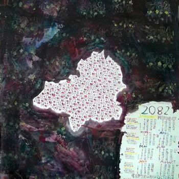 Painting titled "2082 Rosier de Prov…" by Grégoire Koutsandréou, Original Artwork, Acrylic