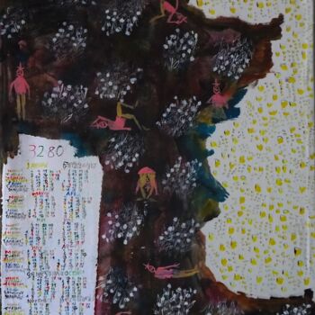 Картина под названием "3280 Acacia continua" - Grégoire Koutsandréou, Подлинное произведение искусства, Акрил Установлен на…