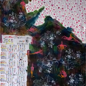 Malerei mit dem Titel "2048 -B Acacia muel…" von Grégoire Koutsandréou, Original-Kunstwerk, Acryl Auf Keilrahmen aus Holz mo…
