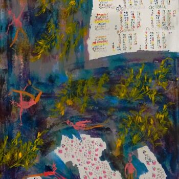 Pintura titulada "2074-B Acacia anast…" por Grégoire Koutsandréou, Obra de arte original, Acrílico Montado en Bastidor de ca…