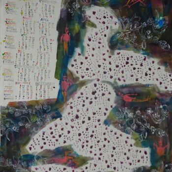 Картина под названием "2081 B Acacia arcua…" - Grégoire Koutsandréou, Подлинное произведение искусства, Акрил Установлен на…
