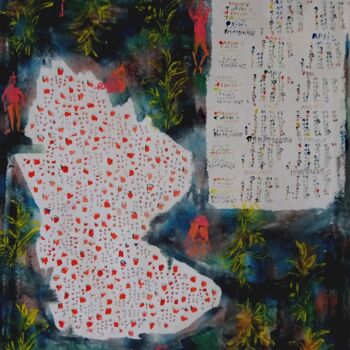 Peinture intitulée "2107- B Acacia caly…" par Grégoire Koutsandréou, Œuvre d'art originale, Acrylique Monté sur Châssis en b…