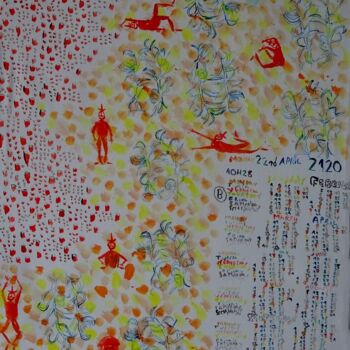 Peinture intitulée "2120- B Acacia cloc…" par Grégoire Koutsandréou, Œuvre d'art originale, Acrylique Monté sur Châssis en b…