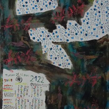 Malerei mit dem Titel "2022-B Acacia conju…" von Grégoire Koutsandréou, Original-Kunstwerk, Acryl Auf Keilrahmen aus Holz mo…