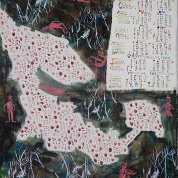 Malerei mit dem Titel "2169-B Acacia filip…" von Grégoire Koutsandréou, Original-Kunstwerk, Acryl Auf Keilrahmen aus Holz mo…