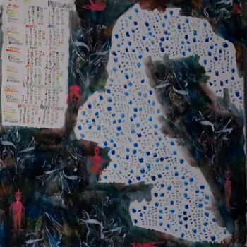 Malerei mit dem Titel "2191 B Acacia holos…" von Grégoire Koutsandréou, Original-Kunstwerk, Acryl Auf Keilrahmen aus Holz mo…
