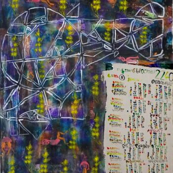 Painting titled "2240 B  Fragment de…" by Grégoire Koutsandréou, Original Artwork, Acrylic