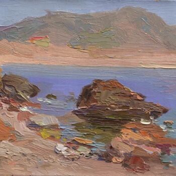 Painting titled "The Crimea. Stones" by Gregory Gamaley, Original Artwork, Oil