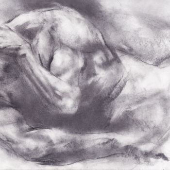 Drawing titled "etude nu masculin2…" by Grégory Geng, Original Artwork, Pencil
