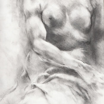 Disegno intitolato "etude nu statue" da Grégory Geng, Opera d'arte originale, Matita