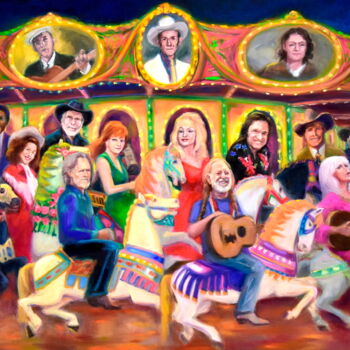 Pintura titulada "Country Music Hit P…" por Gregory L Wilhelmi, Obra de arte original, Oleo Montado en Bastidor de camilla d…