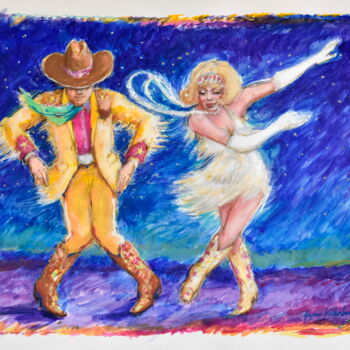 Painting titled "Starlight Memories" by Gregory L Wilhelmi, Original Artwork, Watercolor Mounted on Other rigid panel