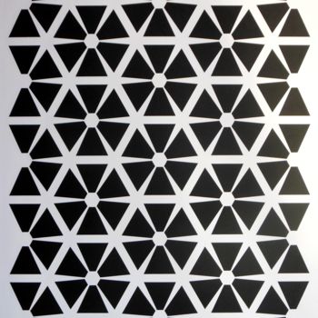 Коллажи под названием "Hexagones (n°1)" - Grégory Lejeune, Подлинное произведение искусства, Декупаж