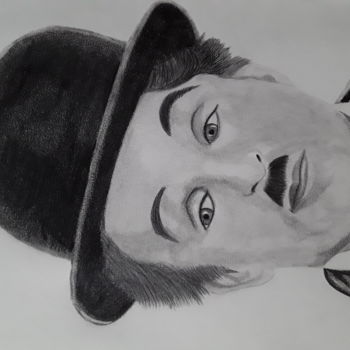 Desenho intitulada "Charly chaplin" por Greg'S Drawings, Obras de arte originais, Lápis