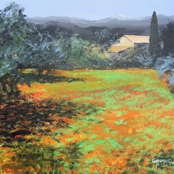 Pintura intitulada "Provence 2" por Valérie Gremmo, Obras de arte originais, Acrílico