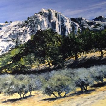Painting titled "Alpilles 5" by Valérie Gremmo, Original Artwork, Acrylic