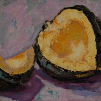Painting titled "Squash" by Kristin Grevich, Original Artwork, Oil