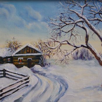 Pintura intitulada "winter.jpg" por Grad, Obras de arte originais, Óleo