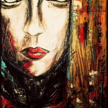 Painting titled "Prudence" by Gribouill'Art, Original Artwork, Acrylic