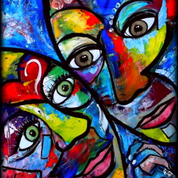 Painting titled "Me too" by Gribouill'Art, Original Artwork, Acrylic